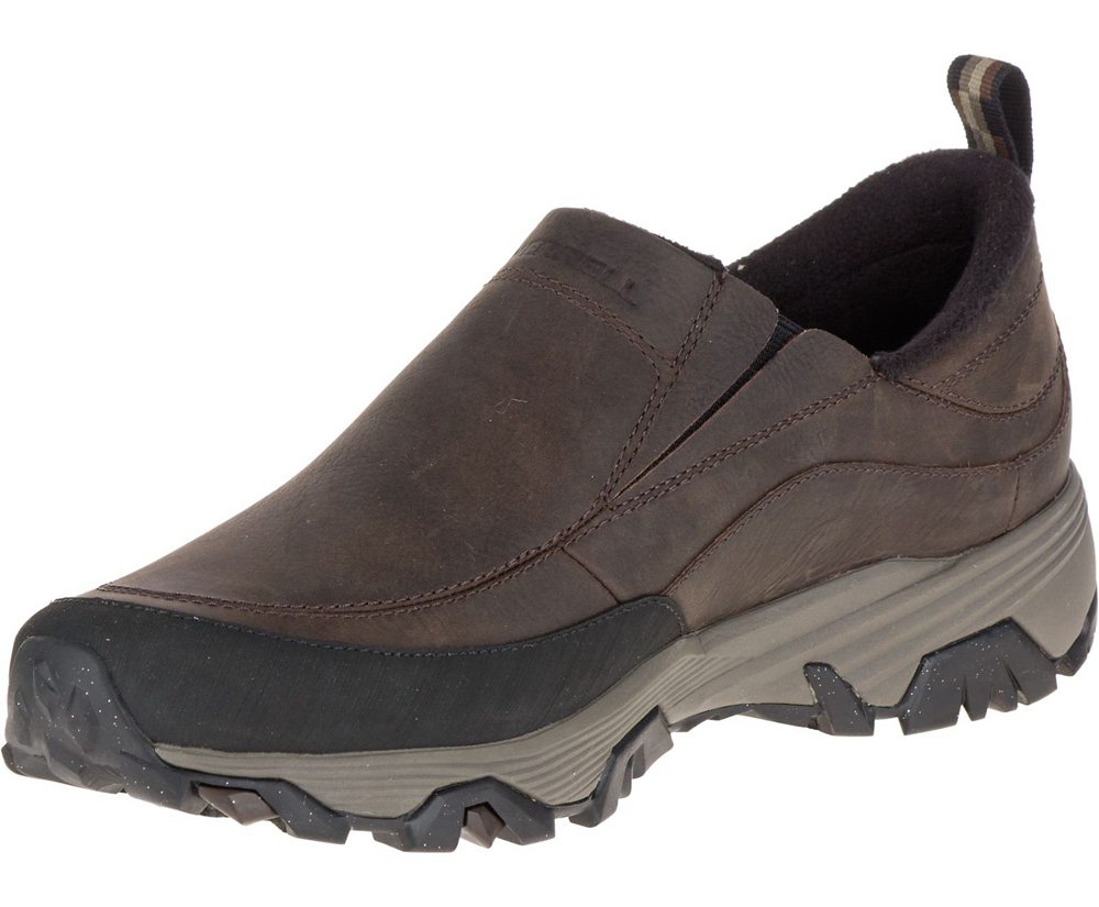 Merrell Slip Ons Brown - ColdPack Ice+ Moc Waterproof - Mens 95TCIYURS